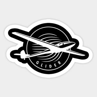 Glider Pilot Sailplane Biplane aerial floating soaring Sticker